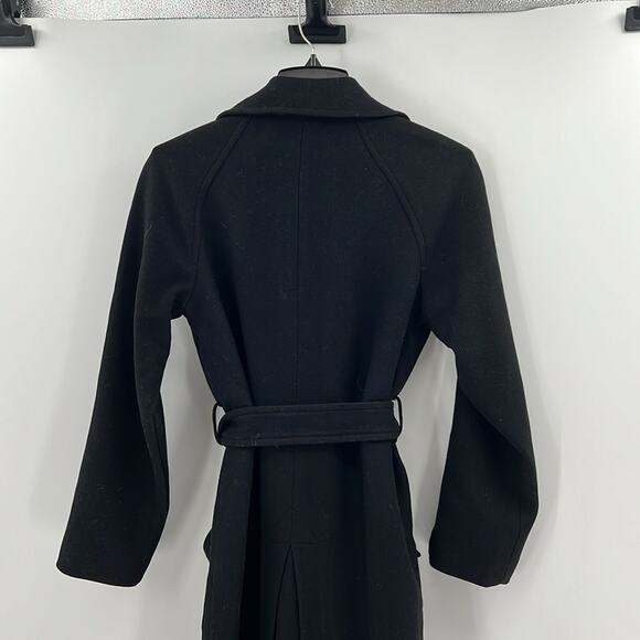 Madewell Women's Double-Breasted Wool Trench Coat - Black - XXS - NWT - Picture 6 of 8